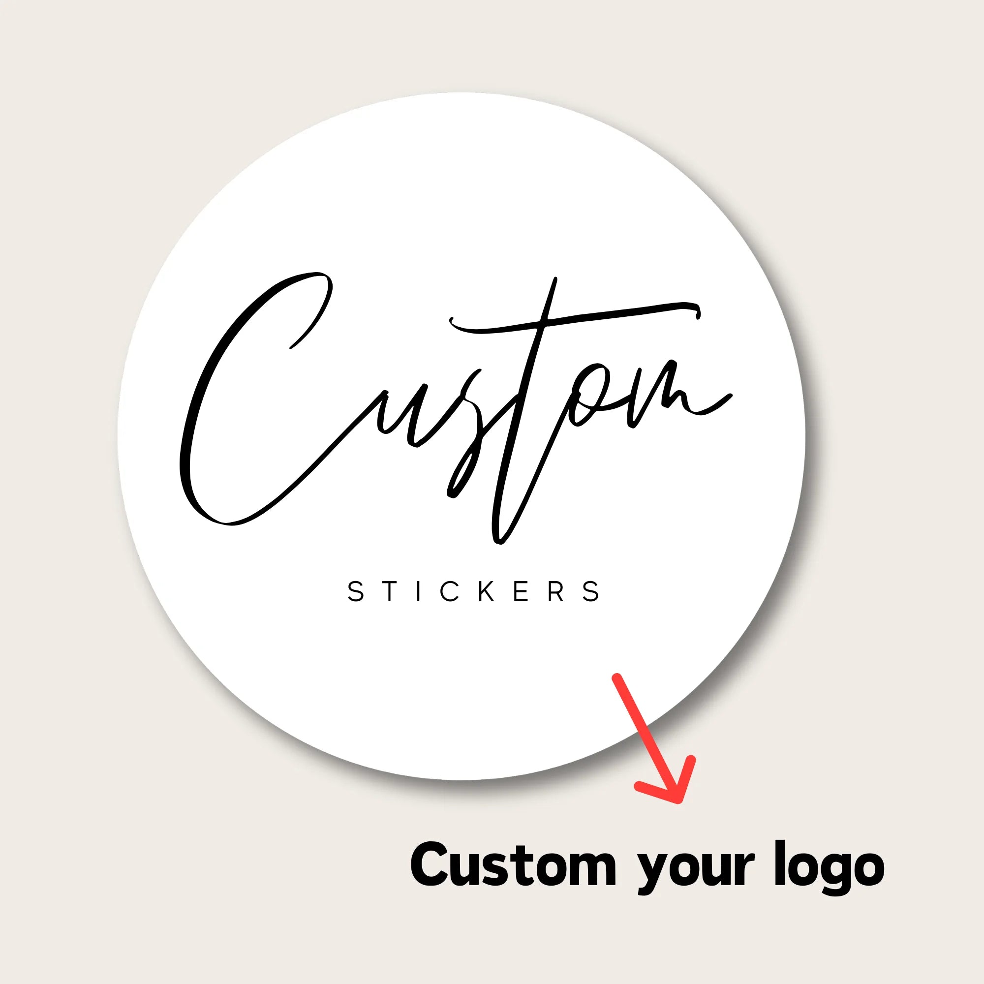 Stickers Ronds Personnalisés Imperméables Logo - Mariage Anniversaire 60pcs