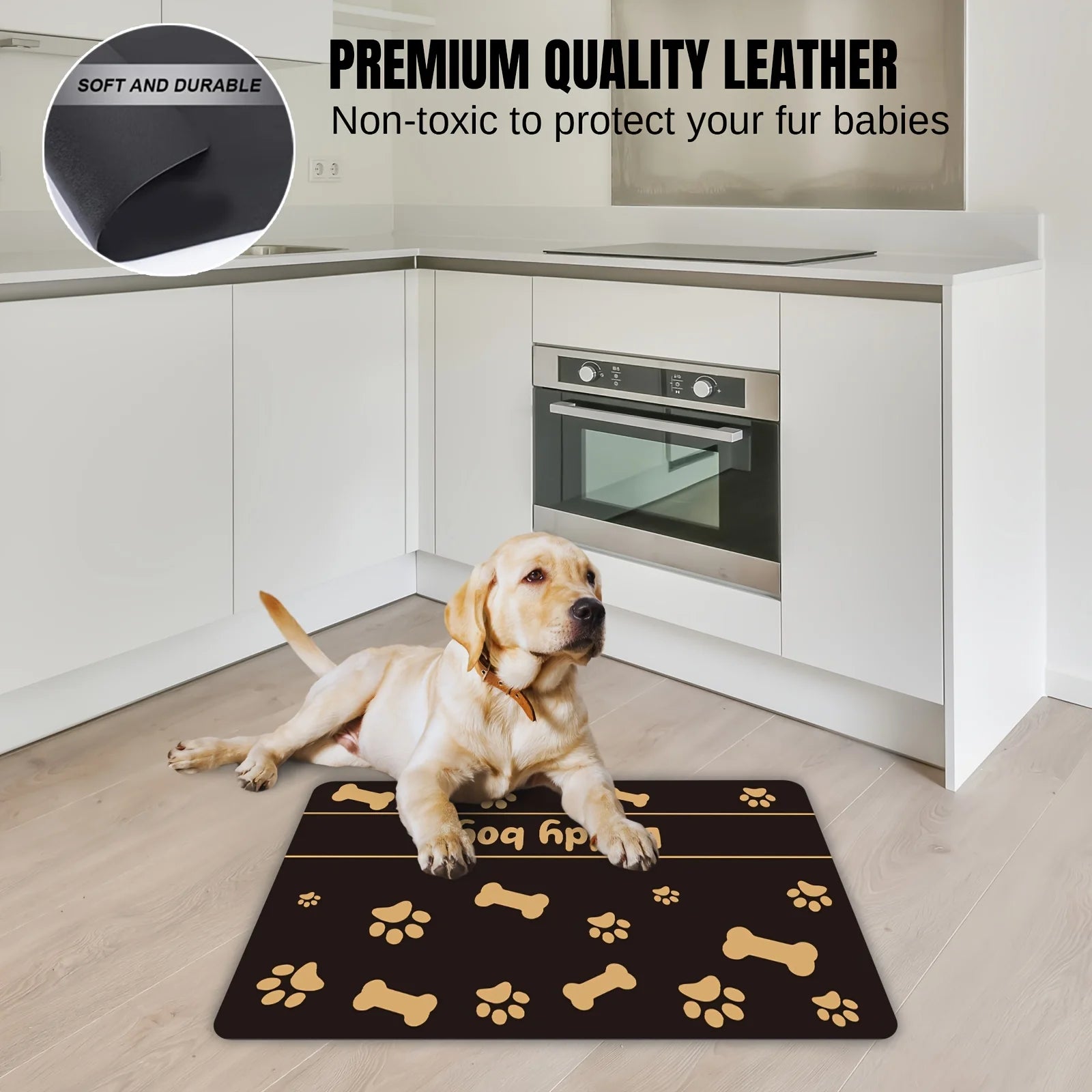 Tapis Personnalisé Chien Chat Prénom - Paillasson Déco Maison Empreintes Pattes 120x160cm