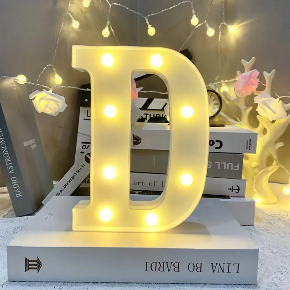 Lettre Lumineuse LED 16cm - Alphabet et Chiffres Décoratifs - Mariage Anniversaire Bar Maison