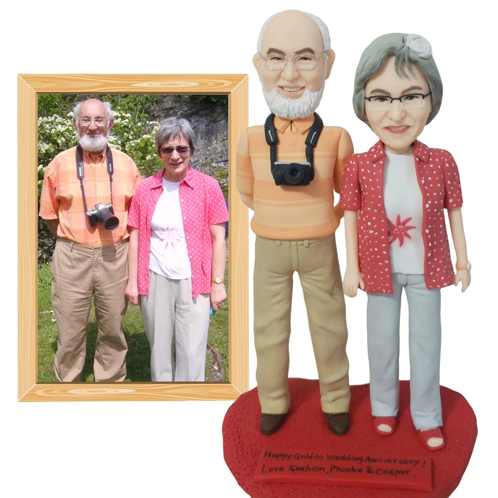 Figurine Bobblehead Personnalisée Corps Entier Photo - Cadeau Noël Famille