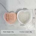Moule Silicone Cœur & Lettres Saint-Valentin - DIY Bougies Résine Plâtre