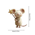 Souris Décorative en Feutre - Décoration de Noël Mignonne pour Table et Étagère