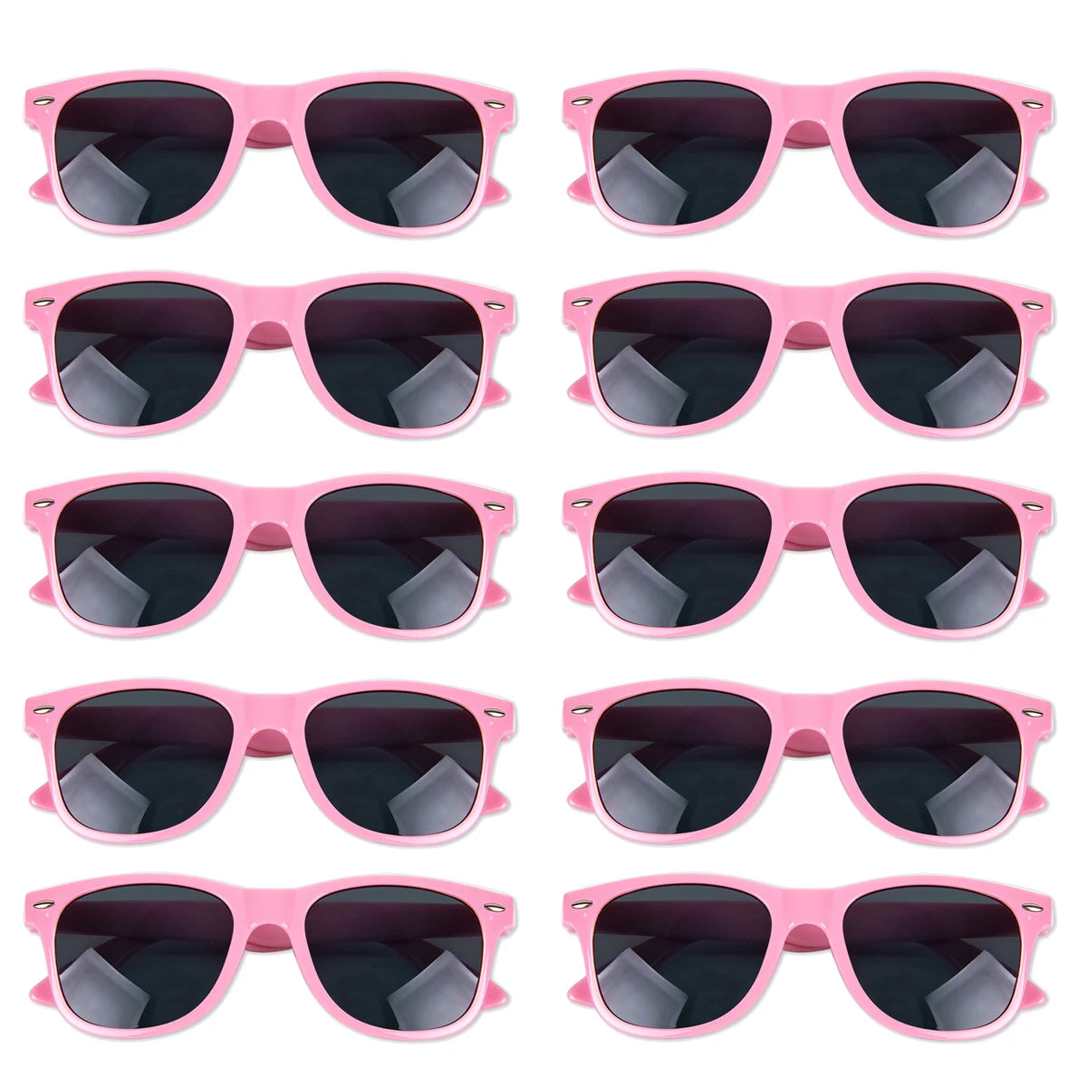 Lunettes Photobooth Mariage EVJF - Lot 10/12 Pièces Carrées Noires - Accessoire Fête