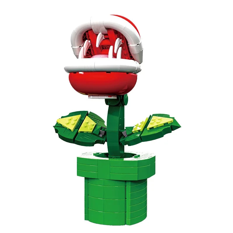 Briques de Construction Modèles Cartoon - Plante Piranha Fleur de Feu Étoiles Dynamite Cadeau Enfant Noël