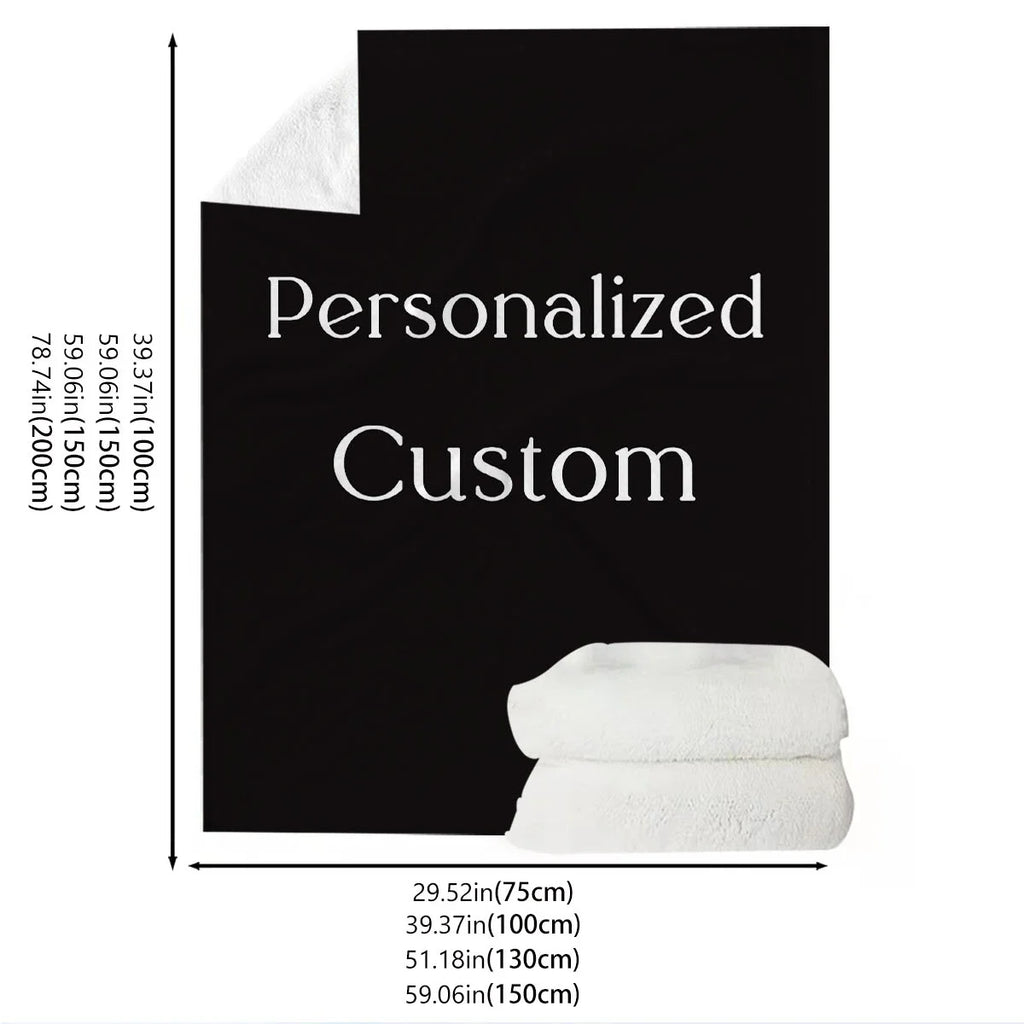 Couverture Polaire Personnalisée Photo - Plaid Doux Cadeau Famille