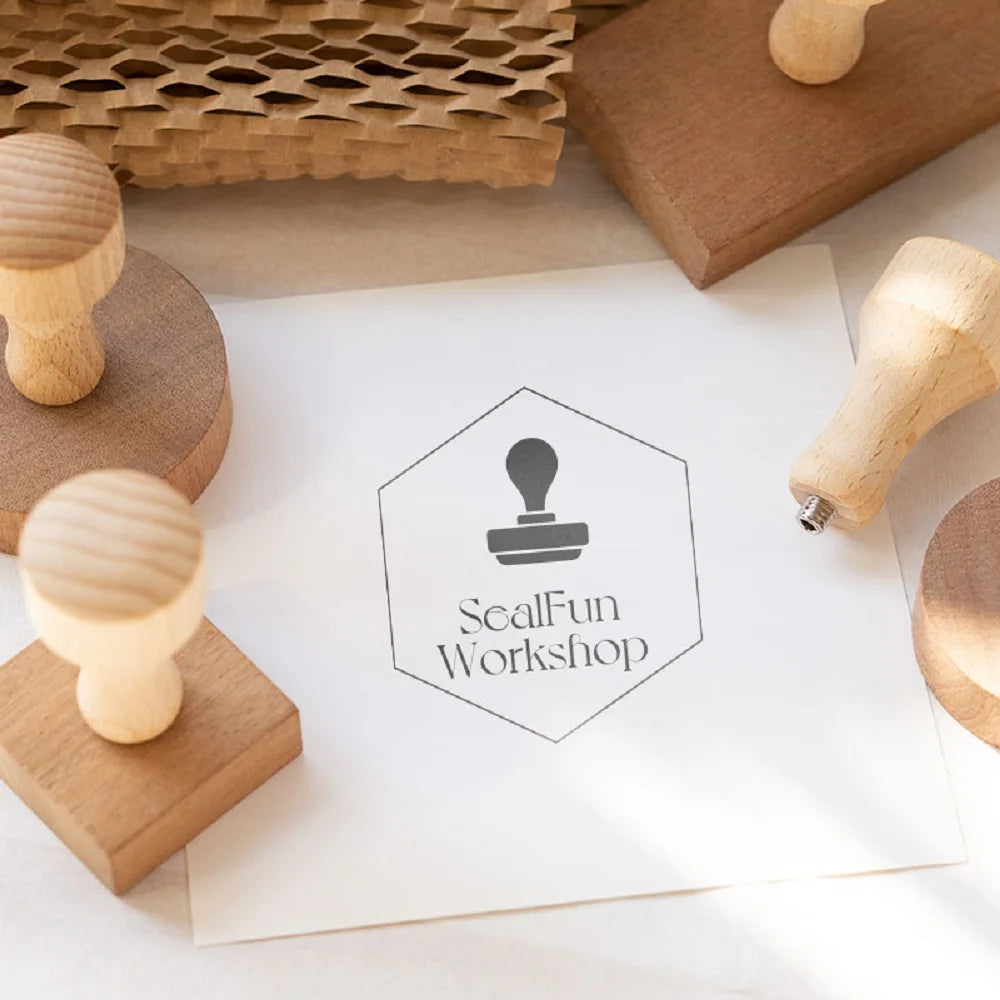 Tampon Personnalisé Logo Photo 40mm - Mariage Entreprise Adresse