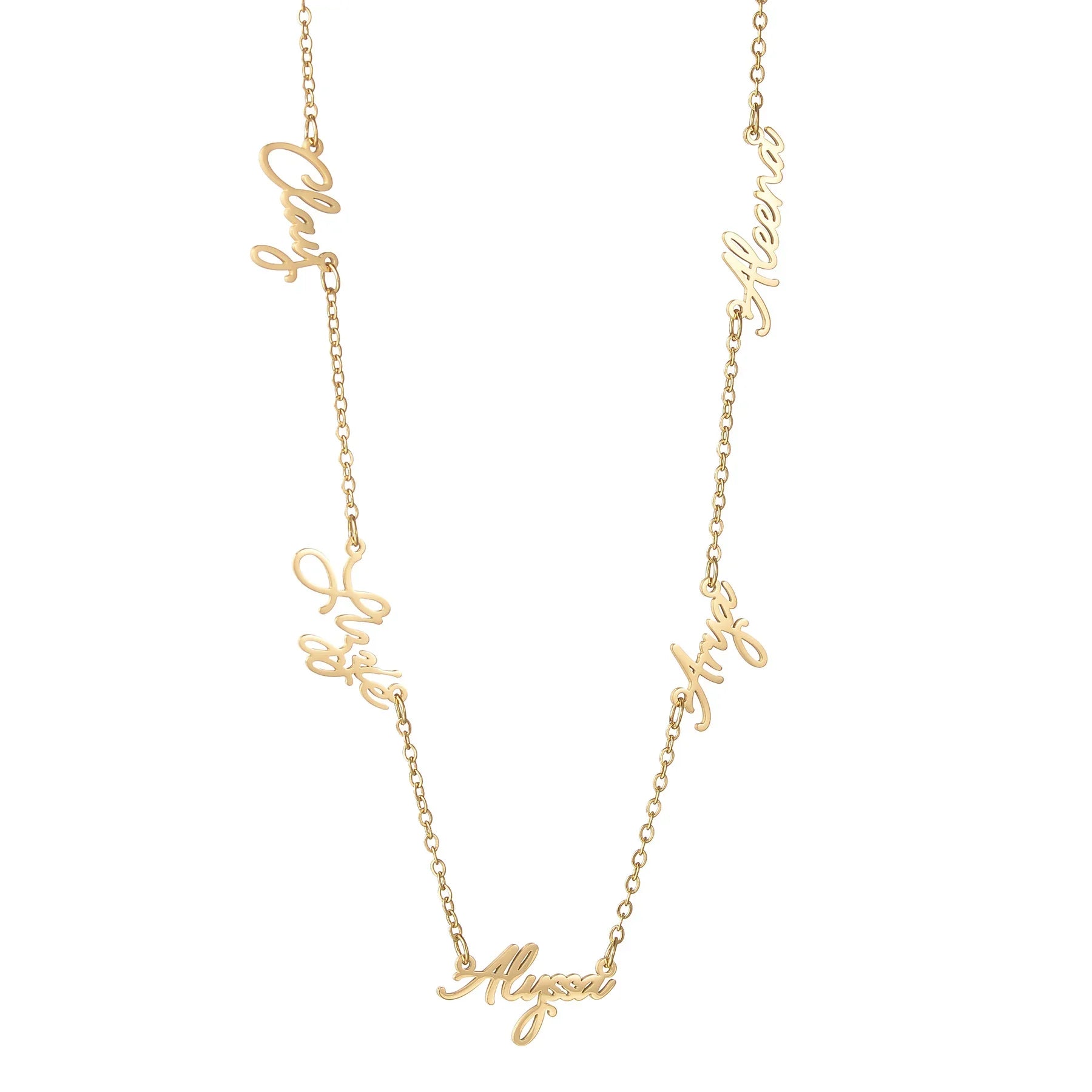 Collier Famille Personnalisé 1-9 Prénoms Acier Inoxydable - Bijou Gravure Multi-Prénoms Cadeau Maman