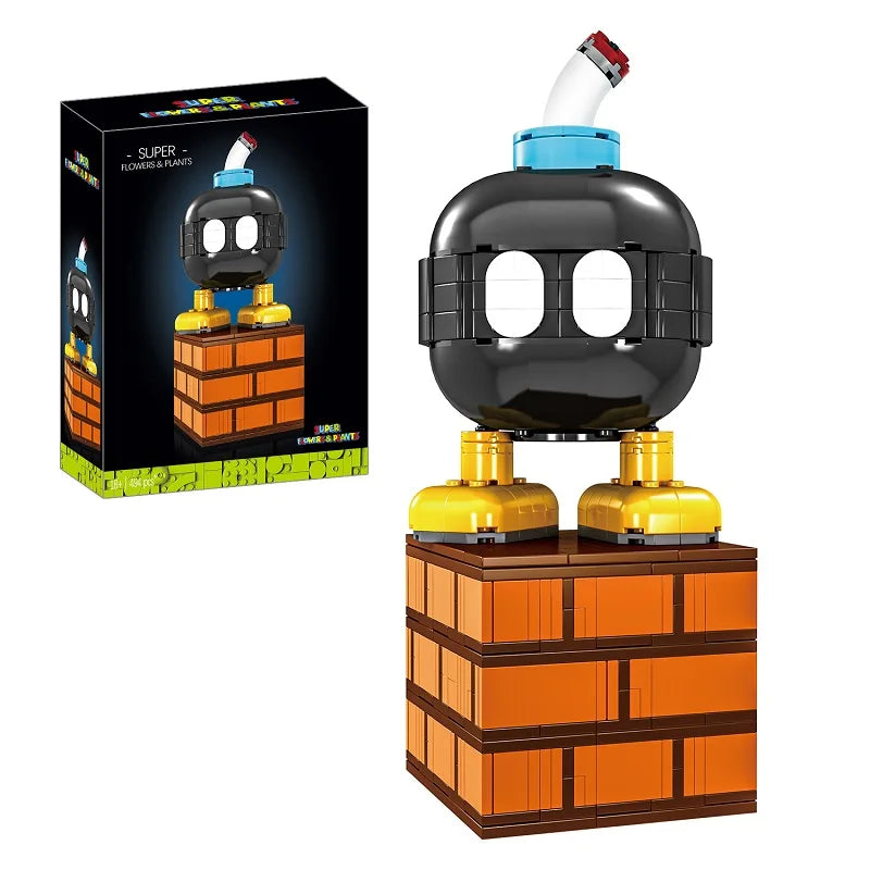 Briques de Construction Modèles Cartoon - Plante Piranha Fleur de Feu Étoiles Dynamite Cadeau Enfant Noël