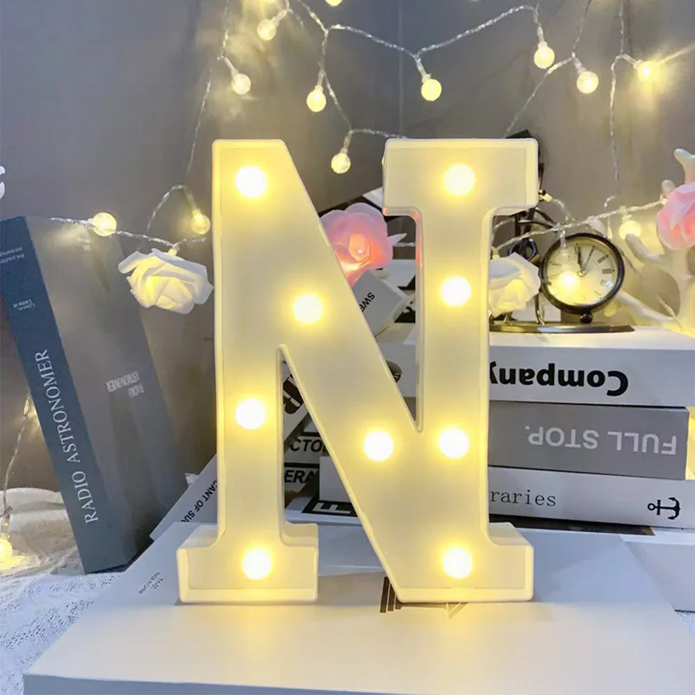 Lettre Lumineuse LED 16cm - Alphabet et Chiffres Décoratifs - Mariage Anniversaire Bar Maison