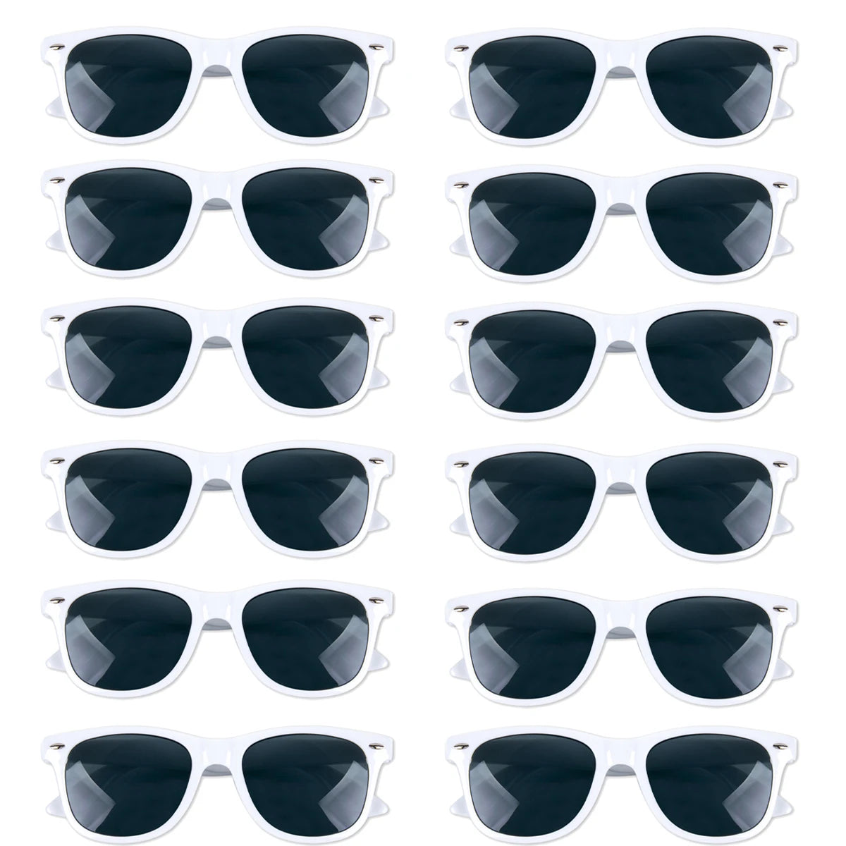 Lunettes Photobooth Mariage EVJF - Lot 10/12 Pièces Carrées Noires - Accessoire Fête