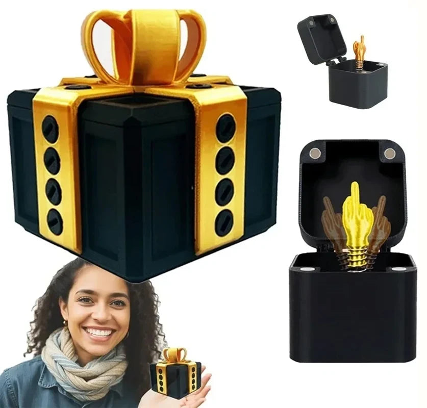 Boîte Cadeau Blague avec Doigt d'Honneur - Surprise Pop-Up Hilarante pour Adultes