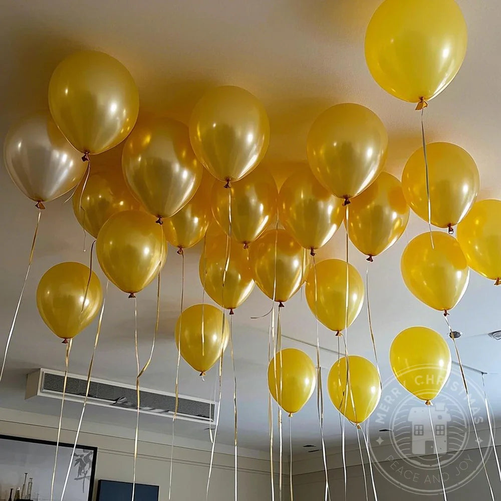 Ballons Latex Nacrés 50 Pièces - Décoration Mariage Anniversaire Fête