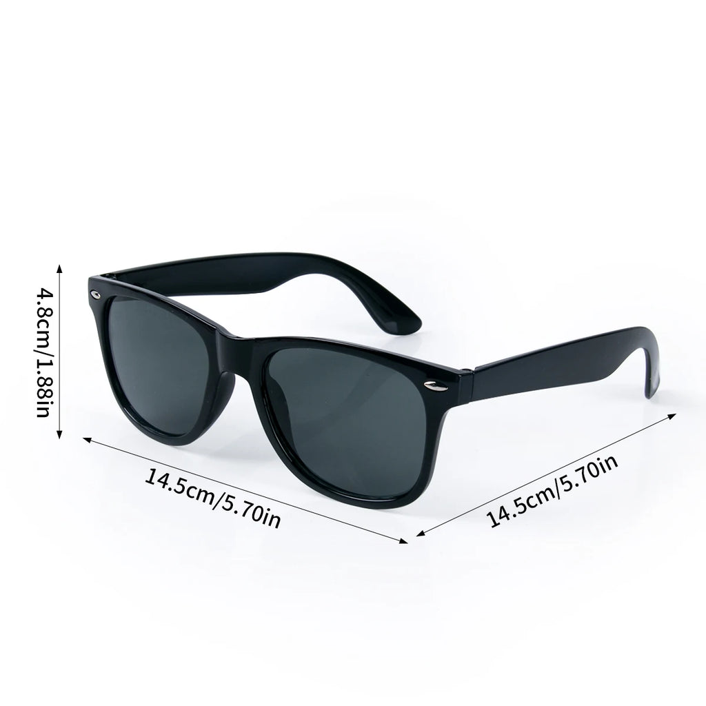 Lunettes Photobooth Mariage EVJF - Lot 10/12 Pièces Carrées Noires - Accessoire Fête