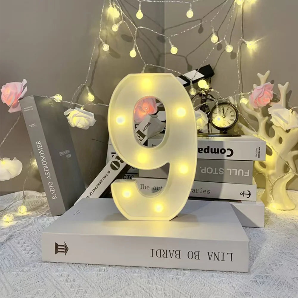 Lettre Lumineuse LED 16cm - Alphabet et Chiffres Décoratifs - Mariage Anniversaire Bar Maison