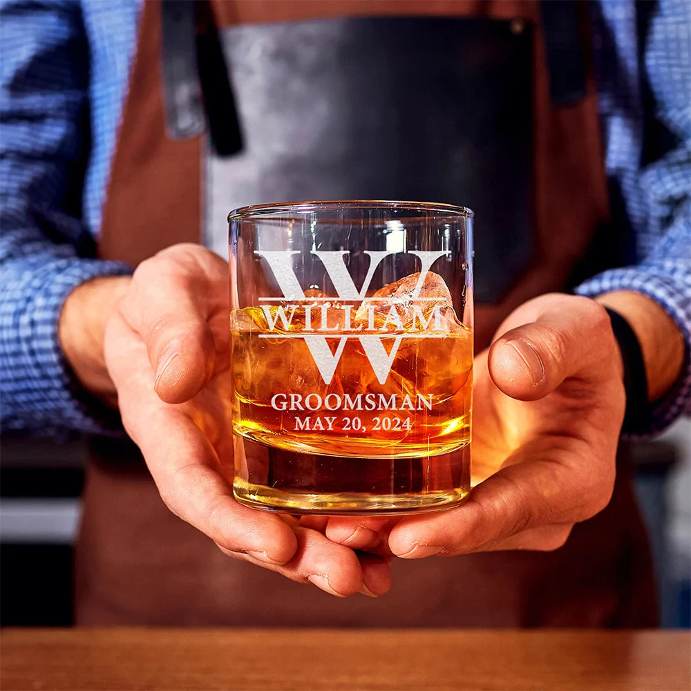 Verre Whisky Personnalisé Gravé 300ml - Cadeau Témoin Garçon d'Honneur Mariage