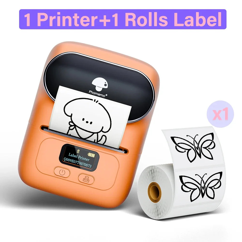 Imprimante Étiquettes Thermique Phomemo M110 - Bluetooth Portable pour Codes-Barres & Prix