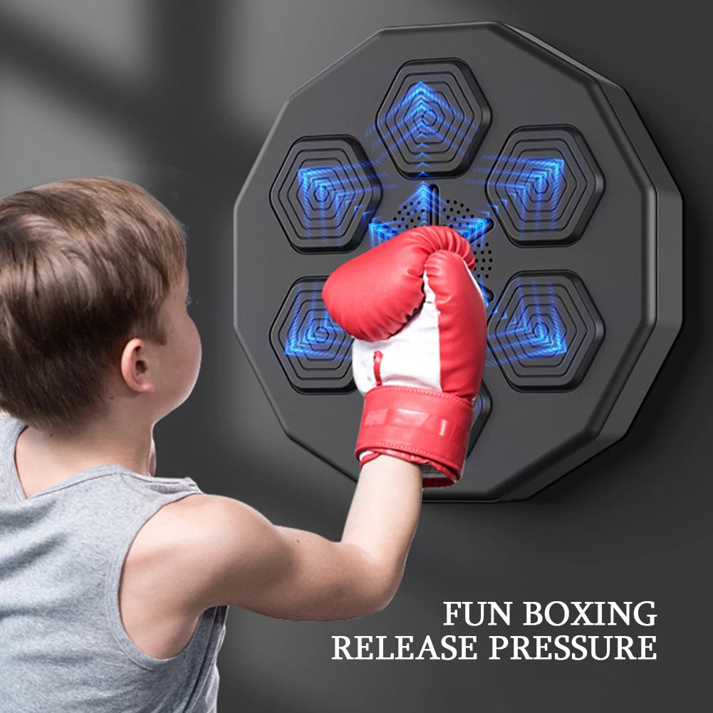 Mur de Boxe Intelligent LED Bluetooth - Cible d'Entraînement Musical Mural pour Fitness à Domicile