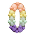 Cadre Ballon Géant Chiffre 0-9 - 93cm Décoration Anniversaire 18 30 40 50 ans - Support à Remplir
