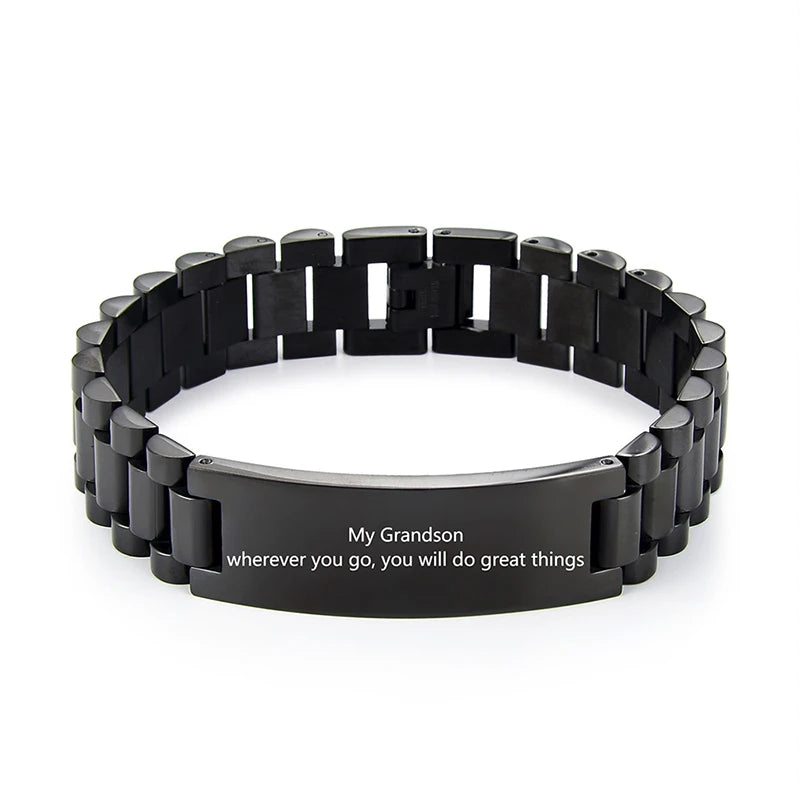 Bracelet Homme Acier Inoxydable Personnalisé - Photo & Gravure | Maillons Ajustables