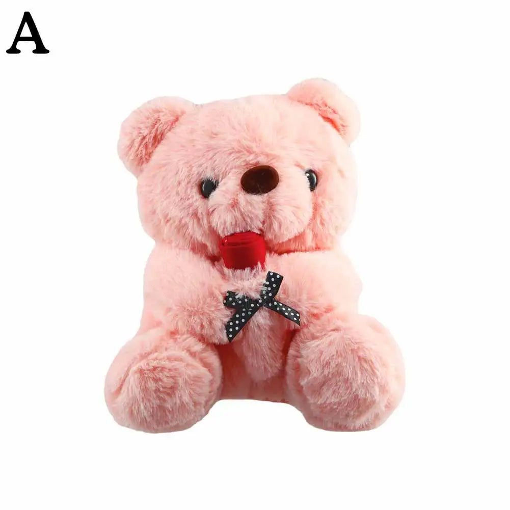 Ours en Peluche Kawaii avec Roses 25cm - Cadeau Romantique Saint-Valentin