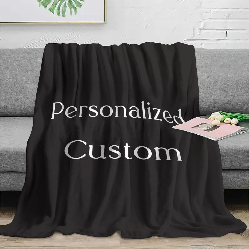 Couverture Polaire Personnalisée Photo - Plaid Doux Cadeau Famille