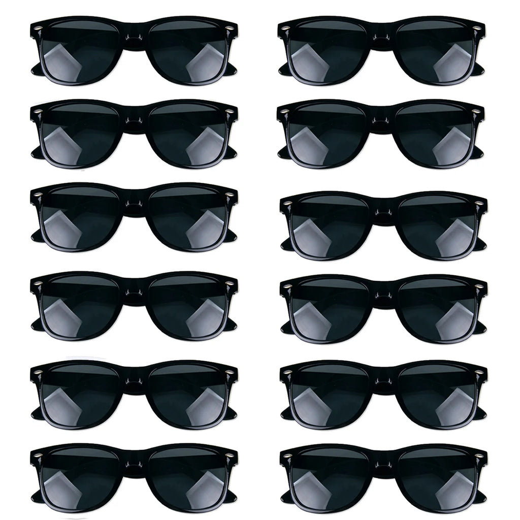 Lunettes Photobooth Mariage EVJF - Lot 10/12 Pièces Carrées Noires - Accessoire Fête