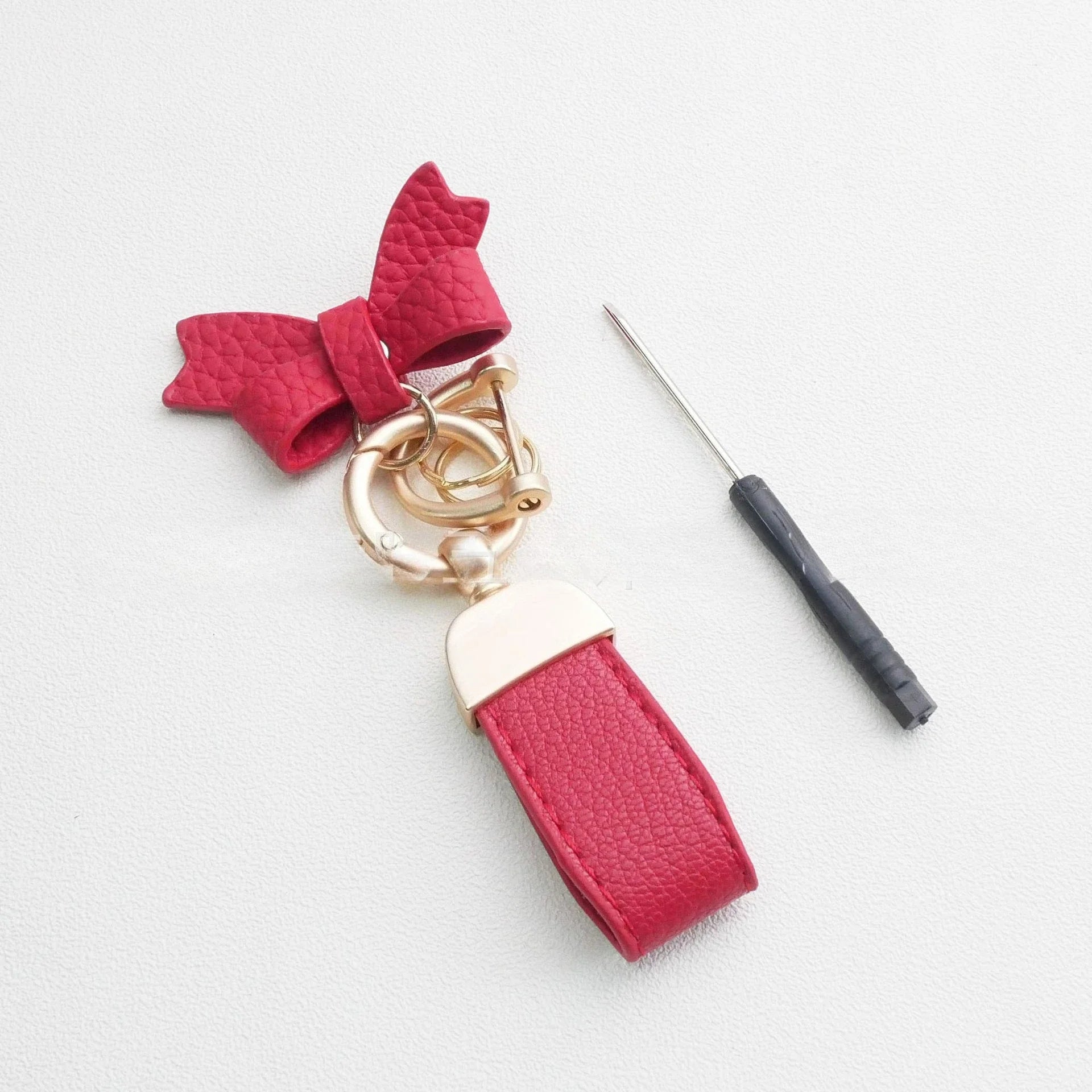 Porte-Clés Papillon Cuir Personnalisé - Gravure Laser Logo ou Prénom