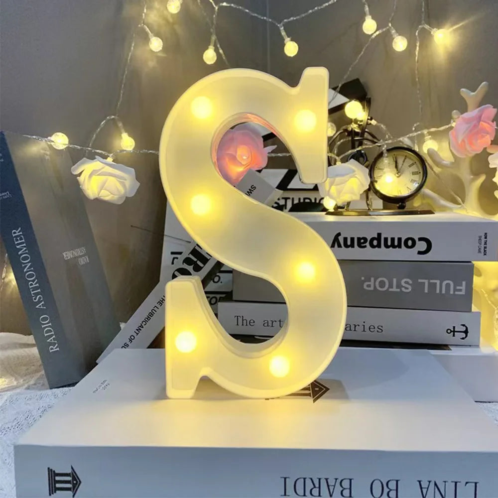 Lettre Lumineuse LED 16cm - Alphabet et Chiffres Décoratifs - Mariage Anniversaire Bar Maison