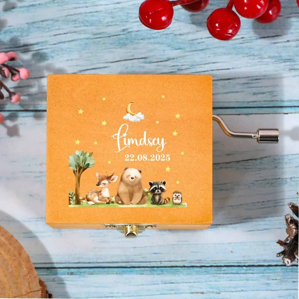 Boîte à Musique en Bois Personnalisée Gravure Gratuite - Cadeau Souvenir Unique