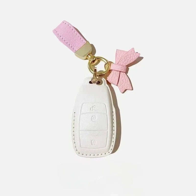 Porte-Clés Papillon Cuir Personnalisé - Gravure Laser Logo ou Prénom