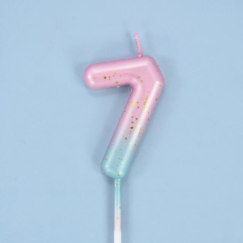 Bougies d'Anniversaire Chiffres 0-9 Colorées - Décoration Gâteau Enfant