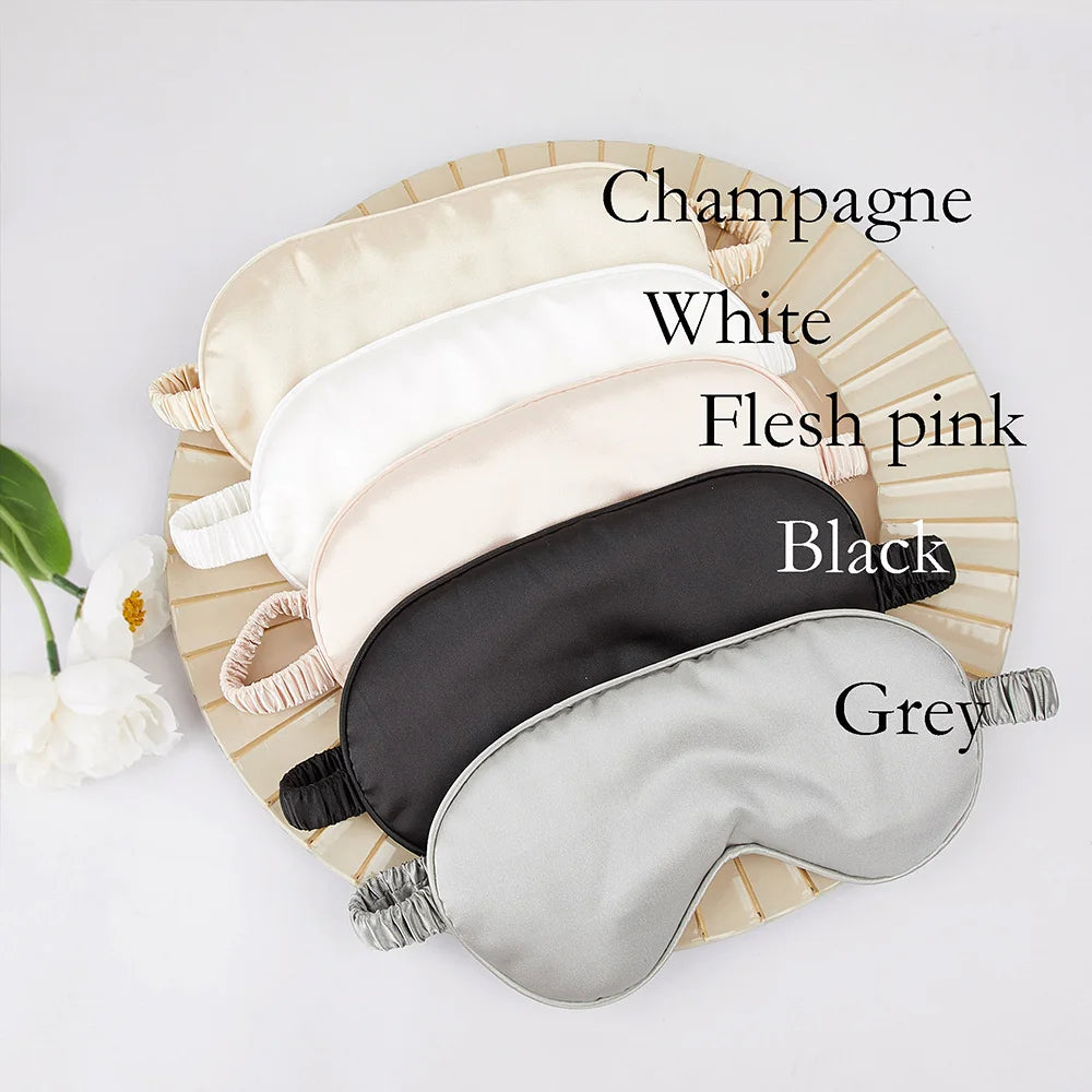 Masque Sommeil Soie Personnalisé Monogramme - Cadeau Demoiselle d'Honneur avec Sac