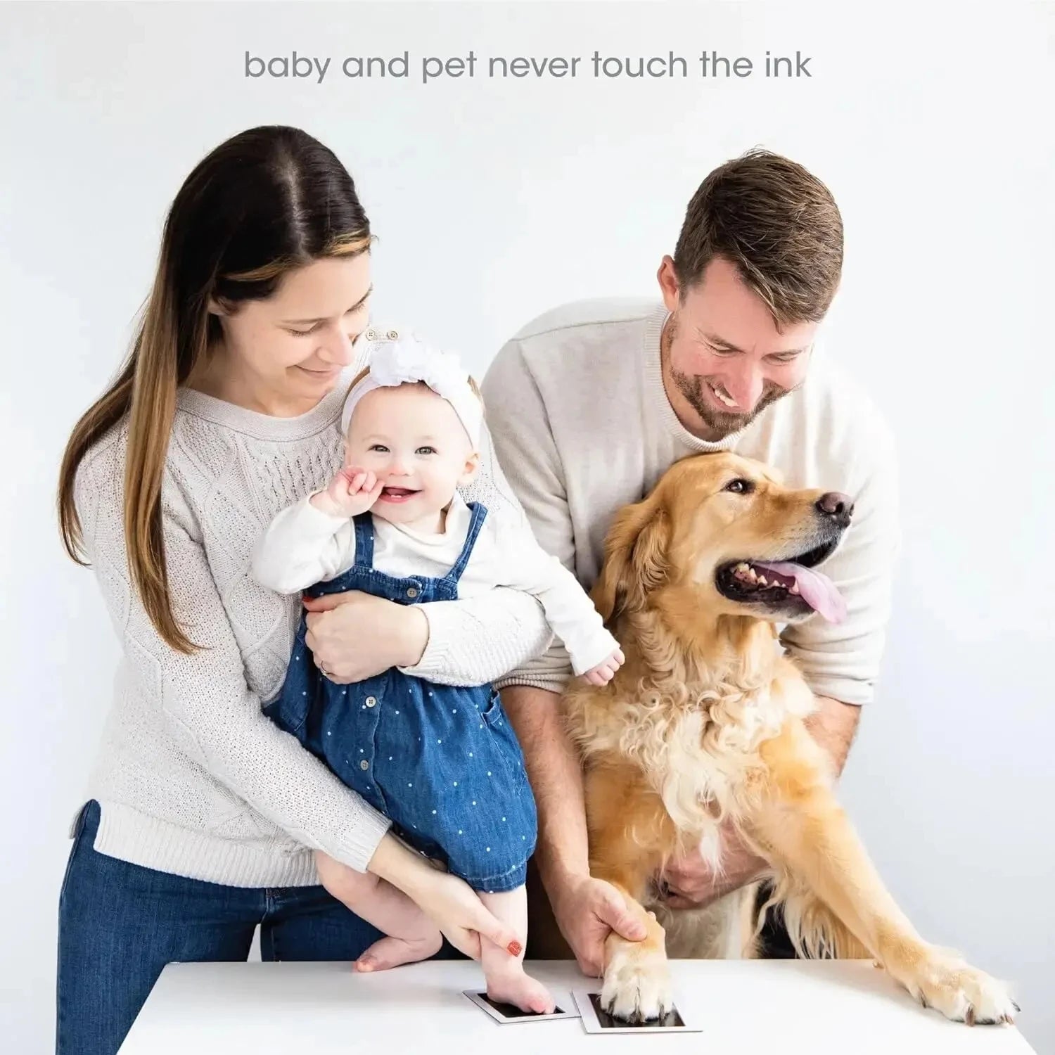 Kit Empreinte Patte Chien Chat - Tampon Encre Sans Contact - Souvenir Personnalisé Nez et Pattes