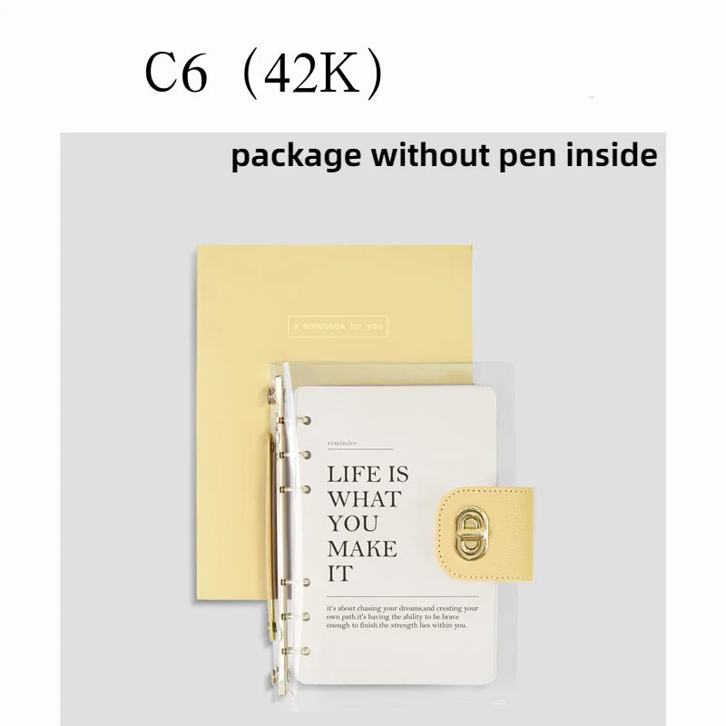 Carnet A5 Anneaux Personnalisable - Journal Bureau Planner Rechargeable + Stickers