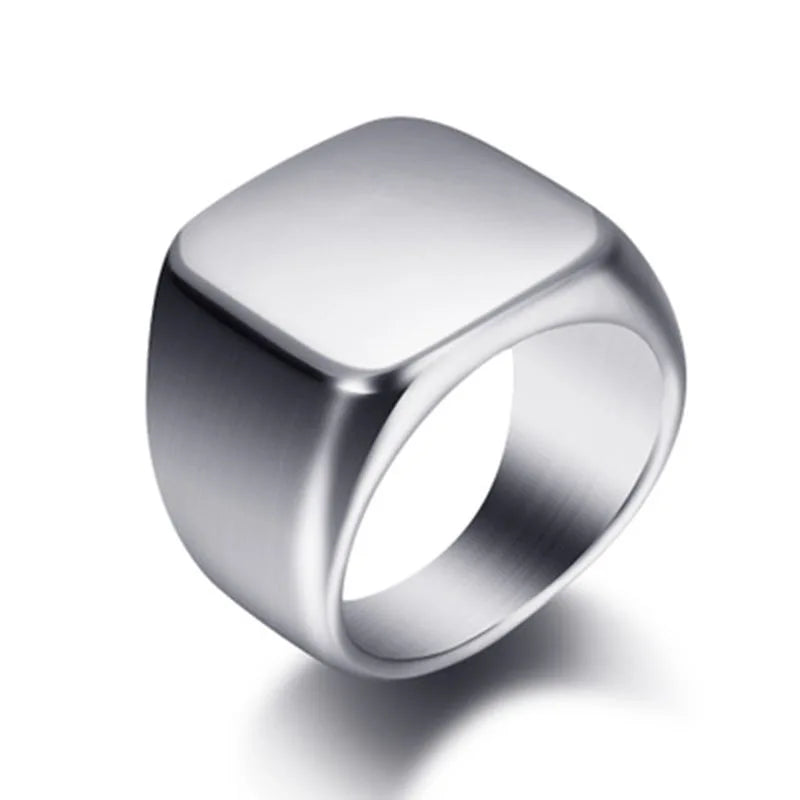 Bague Personnalisée Gravure Laser Prénom Photo Logo - Acier Inoxydable Homme Femme Couple Famille
