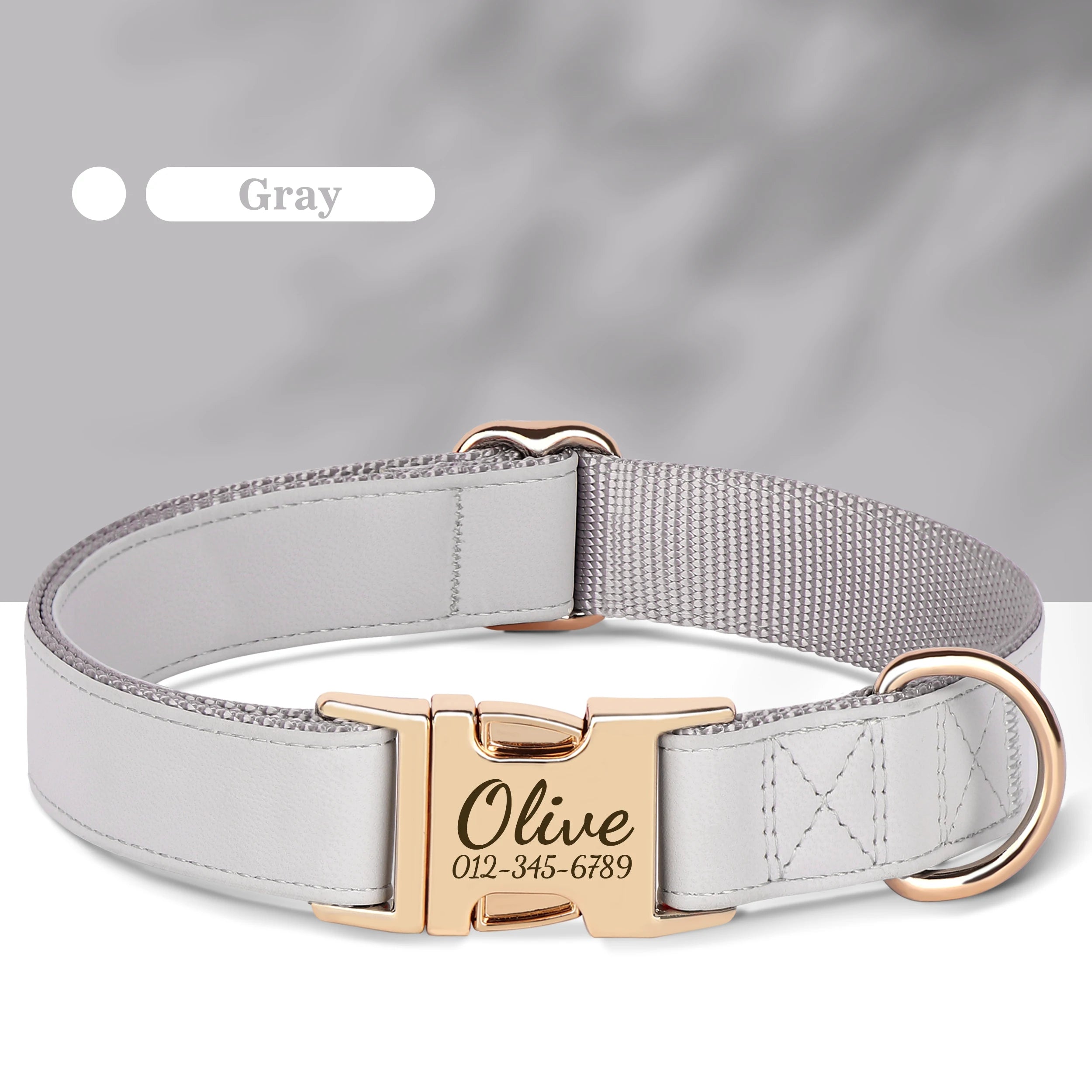 Collier Chien Cuir Personnalisé Gravure Gratuite - Anti-Perte Petit Grand