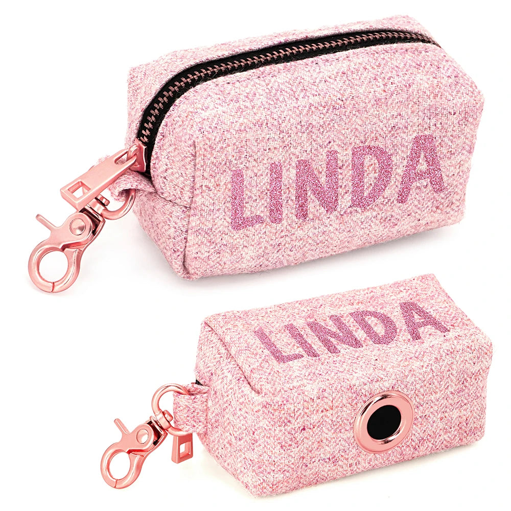 Distributeur de Sacs à Déjections Personnalisé pour Chien - Porte-Sacs Portable Gravé