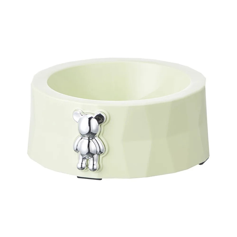 Gamelle Double Inox pour Chien Chat - Design Pierre Naturelle - Amovible et Facile à Nettoyer