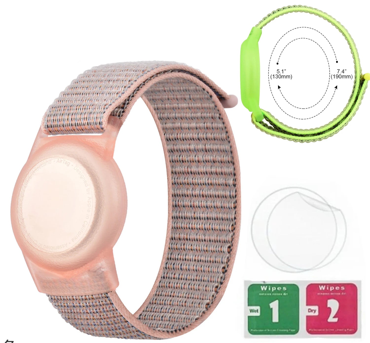 Bracelet AirTag Étanche Enfant Silicone - Tracker GPS Sécurité