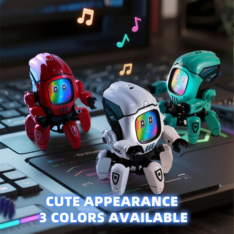 Robot Dansant LED Musical Pieuvre 6 Pattes - Jouet Éducatif Enfant Cadeau Anniversaire