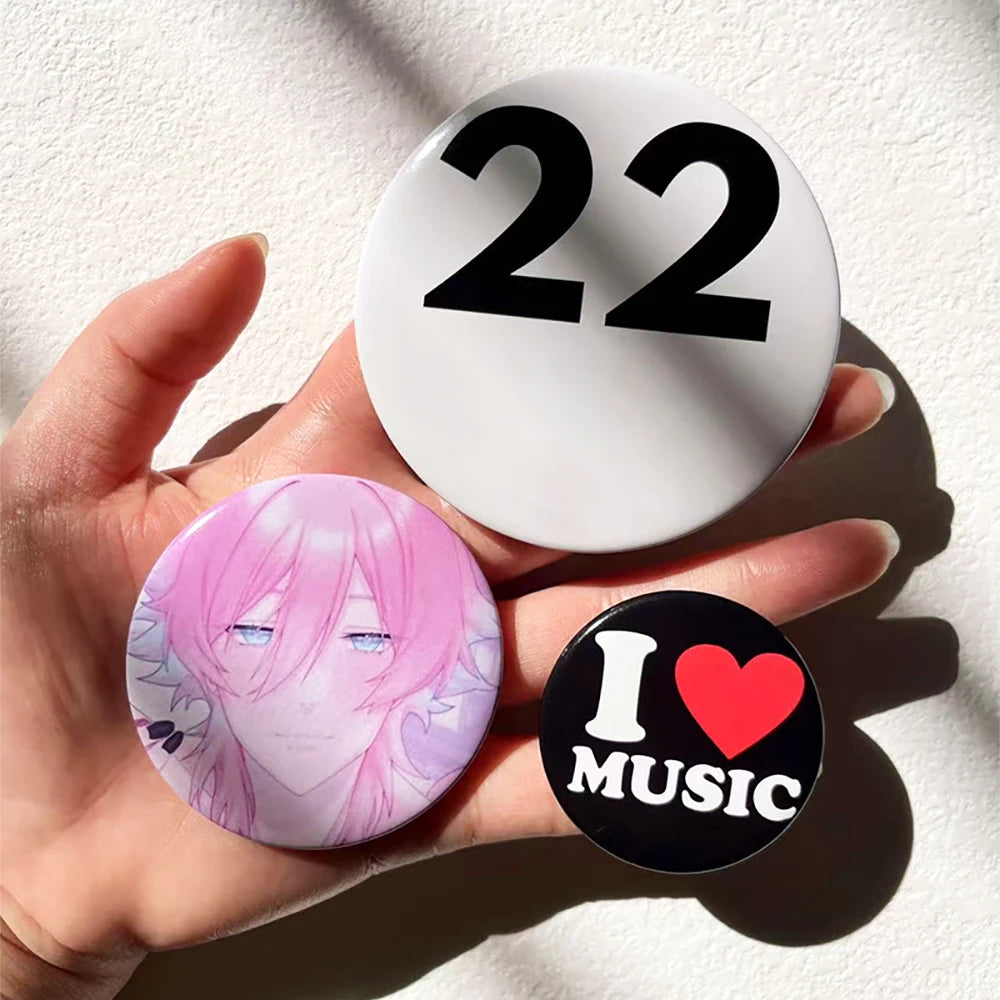 Badges Pins Personnalisés Logo Photo 75mm - Broches Fer-Blanc Cadeau