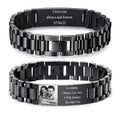 Bracelet Homme Acier Inoxydable Personnalisé - Photo & Gravure | Maillons Ajustables