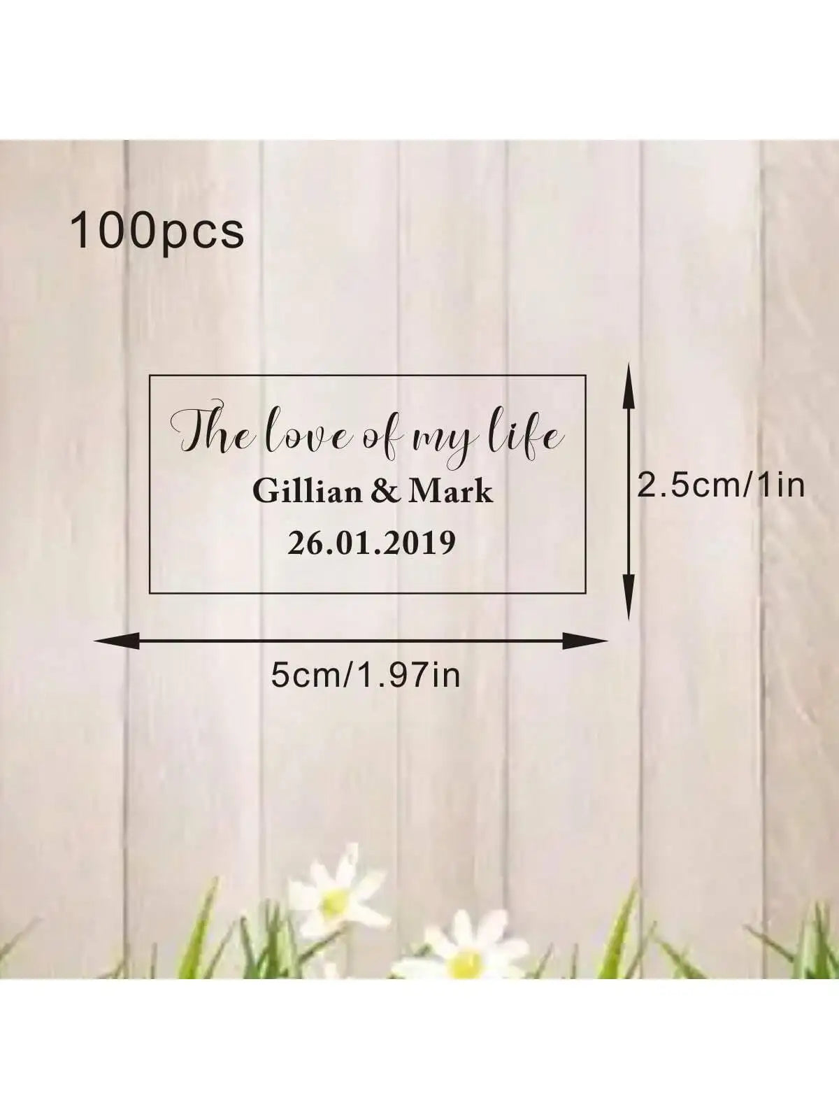 100 Étiquettes Bulles Savon Mariage Transparentes - Noms Dates Personnalisés