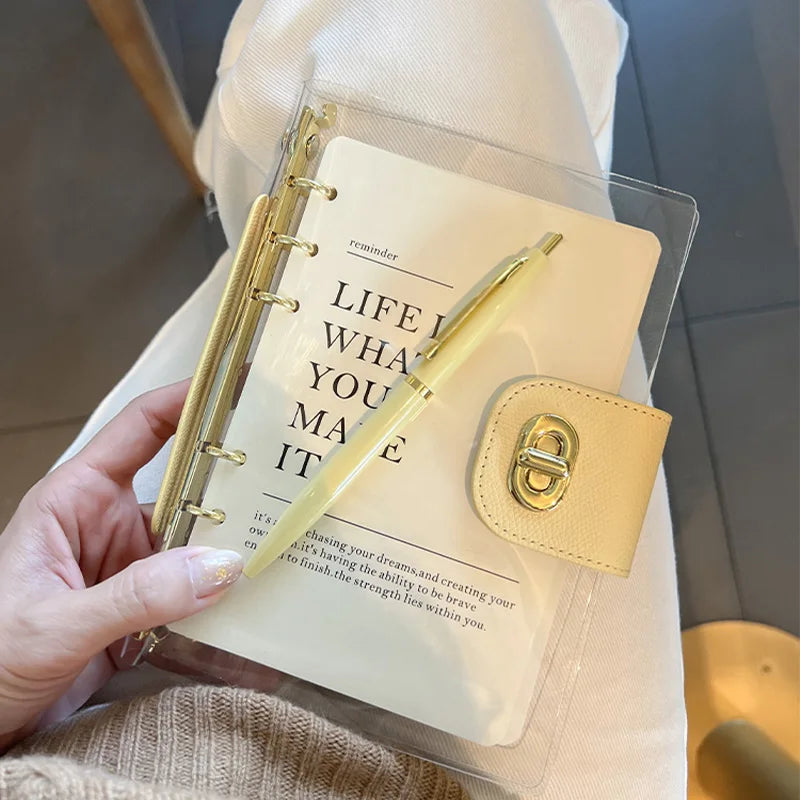 Carnet A5 Anneaux Personnalisable - Journal Bureau Planner Rechargeable + Stickers