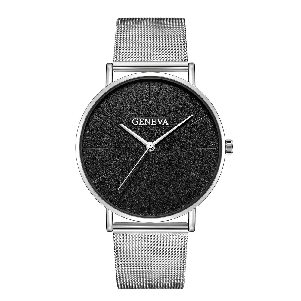Montre Femme Vintage Quartz - Bracelet Acier Or Rose - Cadran Classique Élégant Casual