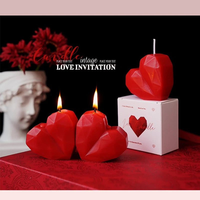 Bougie Parfumée 'Love' Saint-Valentin - Décoration Romantique Mariage & Cadeaux