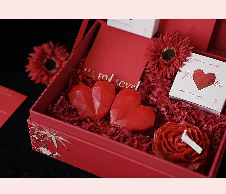 Bougie Parfumée 'Love' Saint-Valentin - Décoration Romantique Mariage & Cadeaux