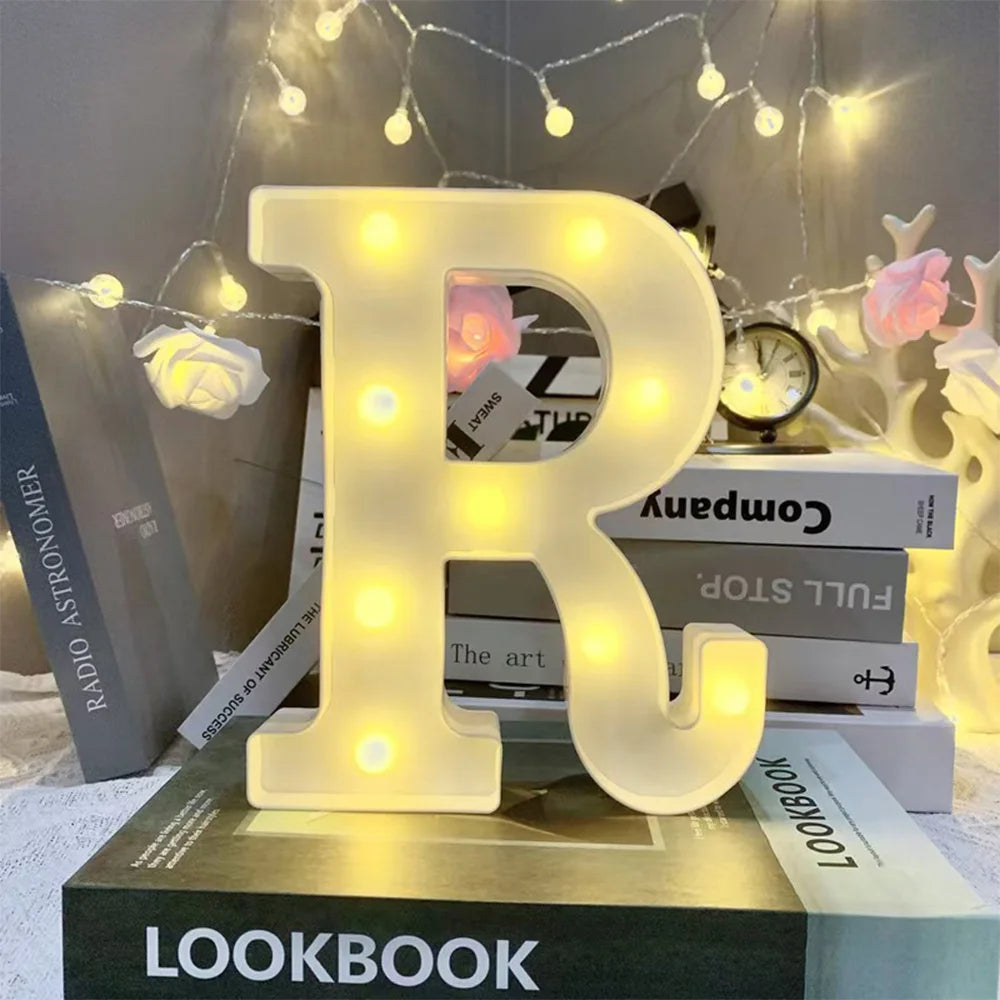 Lettre Lumineuse LED 16cm - Alphabet et Chiffres Décoratifs - Mariage Anniversaire Bar Maison