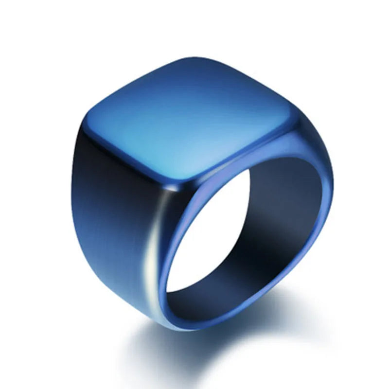 Bague Personnalisée Gravure Laser Prénom Photo Logo - Acier Inoxydable Homme Femme Couple Famille