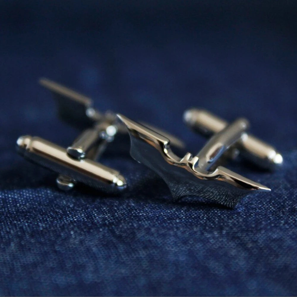 Boutons de Manchette Batman Superhéros Acier Inoxydable - Accessoire Homme Élégant Cadeau Fête des Pères